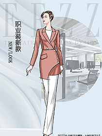 時尚女秋冬職業裝設計圖2096