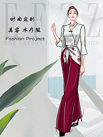 原創(chuàng)制服設(shè)計按摩技師服裝設(shè)計圖1568