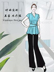 時尚養生會所服務生制服設計圖972