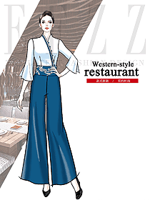 時尚養生會所服務生制服設計圖992