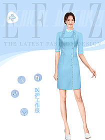時尚修身醫(yī)師白大褂美容服