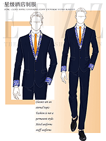星級酒店總臺服務員高級制服定制款1340