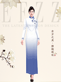 原創(chuàng)制服設(shè)計(jì)中餐咨客服裝設(shè)計(jì)圖980
