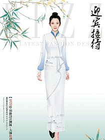 上海外灘五星級酒店制服中餐廳迎賓咨客服裝設(shè)計