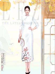 夏季新款輕款繁華錦夏修身優(yōu)雅民國風(fēng)旗袍服飾