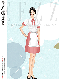 日式酒店餐飲女服務生短裙制服設計圖