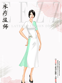 推拿師足療按摩工裝中醫館按摩女技師服漢服