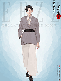 漢服男公子少爺服古風(fēng)唐裝國風(fēng)演出服手繪服裝設(shè)計(jì)