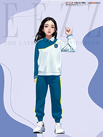 兒童春夏款英倫學院風手繪校服設計圖