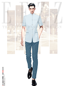 星級酒店大堂夏季中式制服設計圖