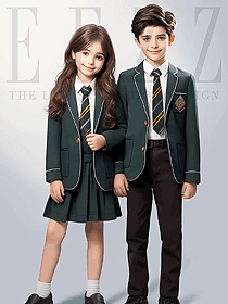 英倫風春秋裝校服小學生橄欖綠西服三件套