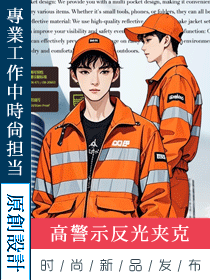 高警示多口袋防水反光工作夾克套裝工裝定制設計圖