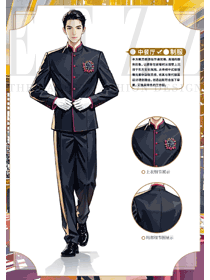 上海時尚餐廳中式立領套裝員工制服定制設計圖