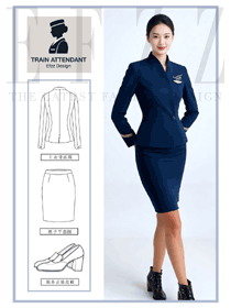 航空乘務藍色制服：專業與優雅的空中名片