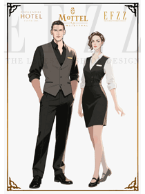 灰黑質(zhì)感情緒：馬甲式西餐工作服的層次美學(xué)