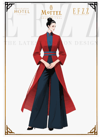 紅與深藍對話：咨客制服的東方美學現代詮釋