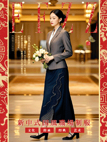 新中式國(guó)風(fēng)職場(chǎng)工作服:盤(pán)扣元素點(diǎn)亮案場(chǎng)服務(wù)形象