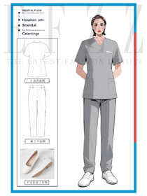 洗手服中性色系的醫療工裝新標桿