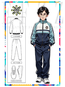 三色分撞整潔線條：顯利落的校服設計方案