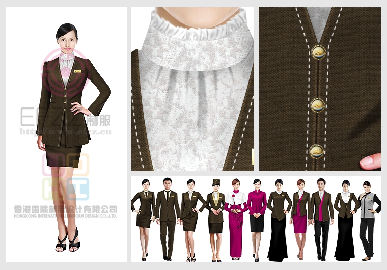 洲際酒店服裝圖片咖啡金系列 洲際酒店服裝圖片咖啡金系列
