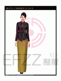 桑拿水療咨客迎賓制服設計287