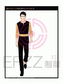 桑拿spa按摩技師制服設計811