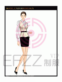 酒店西餐服務(wù)員制服設(shè)計圖859