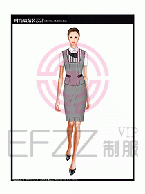 女職業裝襯衫馬夾設計圖214