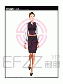 女職業裝襯衫馬夾設計圖275