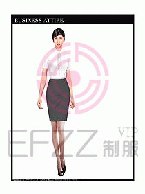 空姐職業服裝設計效果圖457