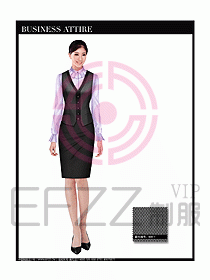 女職業(yè)裝時(shí)尚馬夾設(shè)計(jì)328