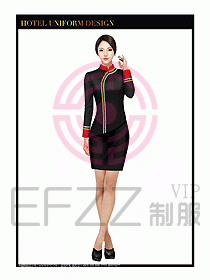 酒店餐飲服務員制服設計圖1335