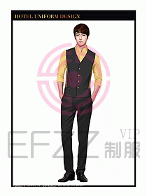 酒店餐飲服務(wù)員制服設(shè)計圖1346