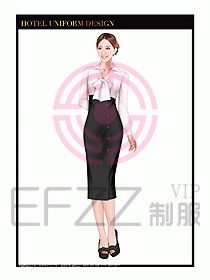 酒店西餐廳咨客制服設計圖383