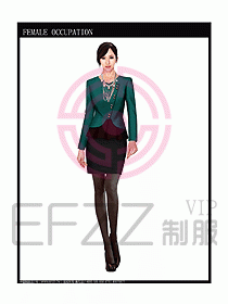 專賣店營業(yè)員服裝設(shè)計圖1027