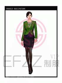 專賣店營業(yè)員服裝設(shè)計圖1068