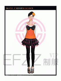 專賣店營業(yè)員服裝設(shè)計圖1182
