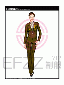專賣店營業(yè)員服裝設計圖1178