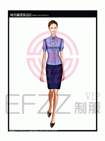 女職業裝短袖襯衫設計圖214