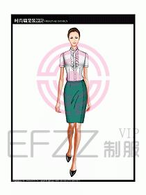 女職業(yè)裝短袖襯衫設計圖220