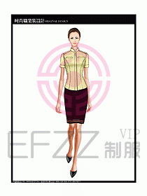 女職業(yè)裝短袖襯衫設(shè)計圖232