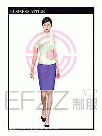 女職業裝短袖襯衫設計圖289