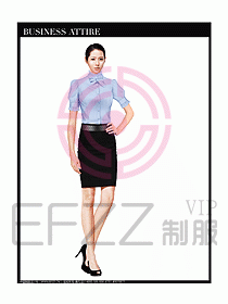 女職業裝短袖襯衫設計圖307