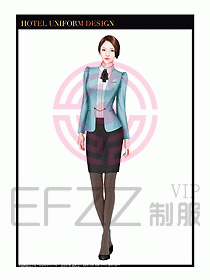 酒店大堂服務員制服設計圖718