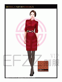 酒店服裝中餐服務(wù)員制服設(shè)計1407