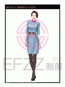 酒店服裝中餐服務(wù)員制服設(shè)計(jì)1422