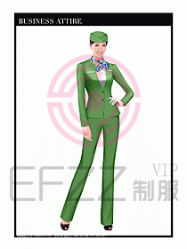 職業(yè)空姐裝制服設(shè)計圖496