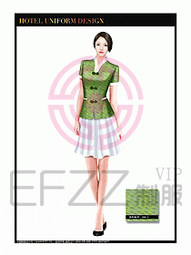 餐飲服務(wù)員茶藝師制服設(shè)計(jì)1447