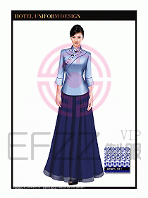 餐飲服務員茶藝師制服設計1452