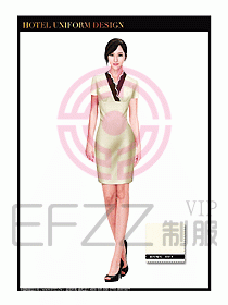 餐飲服務員茶藝師制服設(shè)計1467